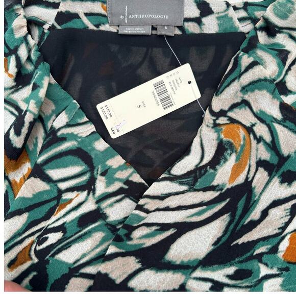 NWT Anthropologie Flutter-Sleeve Wrap Top Size Small Back-Tie Lace V-Neck - Picture 7 of 10